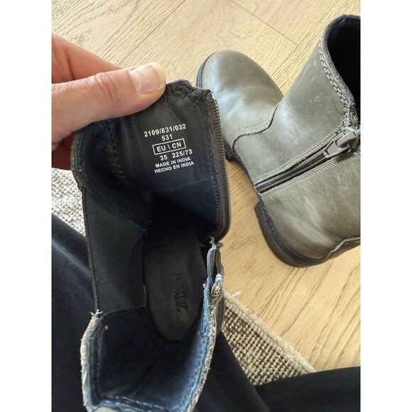 Zara Olive Green Combat Boots - Picture 5 of 5